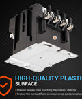 Beefy 4 Pole 40 Amp 120V AC Contactor with protective plastic surface, durable switch for air conditioners and heat pumps