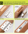 Pro Grade Aluminum Door Hinge Jig For Quick Install And Precise Fit, Woodworking Hinge Template And Slotting Locator