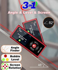Dual Laser Measuring Tool With 393 Feet Range And 120 Meters, rechargeable distance meter with angle finder, level and screen display