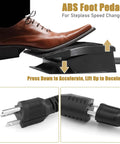 ABS foot pedal for Beefy 6.5mm Flex Shaft Rotary Tool 1000W 30000 RPM Workhorse with speed and direction control and plug details.