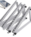 Adjustable Solar Panel Mounting Brackets Kit 22 Inch Tilting Mounts For 100 To 200W Panels With Easy Setup silver finish