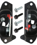 Built Tough Rear Tailgate Latch Lock Kit With New Cable Bolts Drops Right In On 1999 2000 2001 2002 2003 2004 2005 2006 2007 Chevy Silverado And GMC Sierra 1500 2500 3500, displaying two latches with bolts.