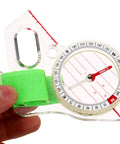 Thumb Compass For Hiking And Orienteering A Portable Navigation Tool With Quick Needle Reset and green strap
