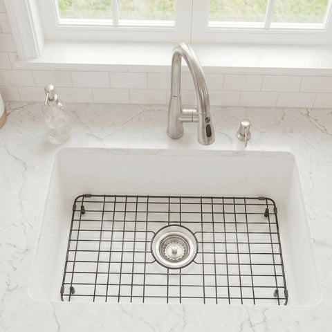 Black Stainless Steel Sink Grid For Kitchen Sinks 24 15/16 By 13 1/8 Inch Pro Grade Bottom Protector And Grate, Corrosion Resistant
