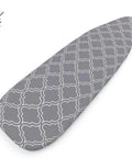 Thick 3mm Felt Ironing Board Cover And Pad For 42x14 Standard Size With Scorch And Stain Resistant Cotton Heavy Duty Drawstring Snug Fit Grey Tile Pattern