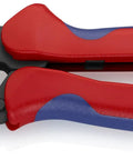 Preciforce Crimp Lever Pliers for insulated and non-insulated ferrules with red and blue handles, 5 crimp positions, 0.25-6 mm2