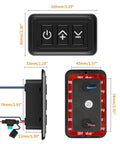 Badass Black PWM Dimmer Switch For 12 Through 24V LED And Halogen Lighting Perfect For Boats RVs Campers With Smooth Adjustable Brightness Control and dimensions.
