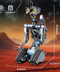 Johnny 5 Robot Building Set With Remote Control 1176 Pieces Rechargeable STEM Tech Movie Robotic Figure Model Kit For Adults Men Geek Gift Educational Hands On Robotics Project Gift Idea For Fans, 18.5-inch LEGO-style build
