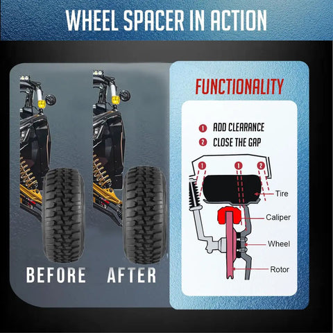 2 Pcs Atv Utv Wheel Spacers 4X156 1 Inch Thick 6061 T6 Aluminum 130Mm Hub 3/8 Studs Boosts Your Polaris Rig With A Slick Stance And Smooth Handling On Trails before and after comparison