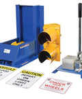 Heavy Duty Steel Hydraulic Hand Pump With Aluminum Light Package Trailer Lock System and control panel for secure loading operations.