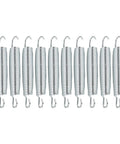 Super Heavy Duty 10 Pack Steel Extension Springs With 50kg Load Capacity, durable galvanized steel, ideal for garage doors and trailers.