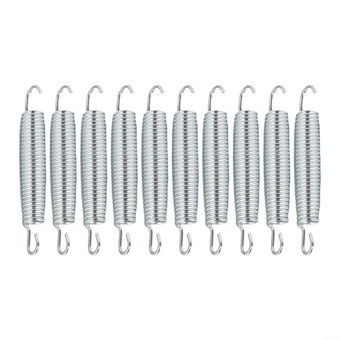 Super Heavy Duty 10 Pack Steel Extension Springs With 50kg Load Capacity, durable galvanized steel, ideal for garage doors and trailers.