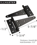 Heavy Duty Gate Latch Set For Wooden Fences Self Closing Latch With Pull String Decorative Metal Gate Pull Handle Six Inch T Strap Hinges