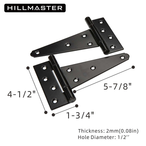 Heavy Duty Gate Latch Set For Wooden Fences Self Closing Latch With Pull String Decorative Metal Gate Pull Handle Six Inch T Strap Hinges