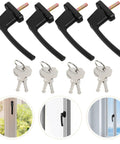 Keyed Entry Door Handle Lever With Lock And Key Interior And Exterior Front Door Hardware Modern Black Finish Office And Bathroom Ready Patio Door Compatible Solid Durable Steel Construction Easy Install