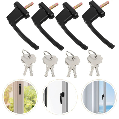 Keyed Entry Door Handle Lever With Lock And Key Interior And Exterior Front Door Hardware Modern Black Finish Office And Bathroom Ready Patio Door Compatible Solid Durable Steel Construction Easy Install
