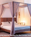 Heavy Duty White Canopy Bed Frame Posts For Twin Size Beds With Sturdy Metal Corner Brackets For A Major Bedroom Glow Up And Smooth Installation That Truly Takes Care Of Business in a cozy bedroom.