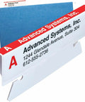 Viewables Color Labeling System Refill Pack Dope White Labels with permanent adhesive on a file folder