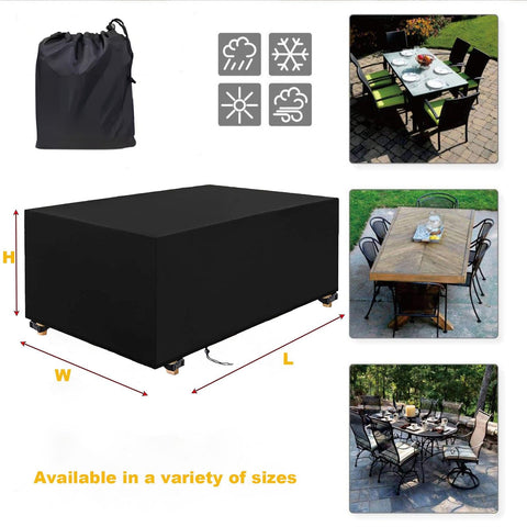 Heavy Duty 600D Waterproof Patio Furniture Cover For Rectangular Couch And Sectional Sets 165 By 28 By 28 Inches Tough As Nails All Weather Outdoor Shield For Deck Lawn And Backyard Keeps Rain Dust Leaves Off