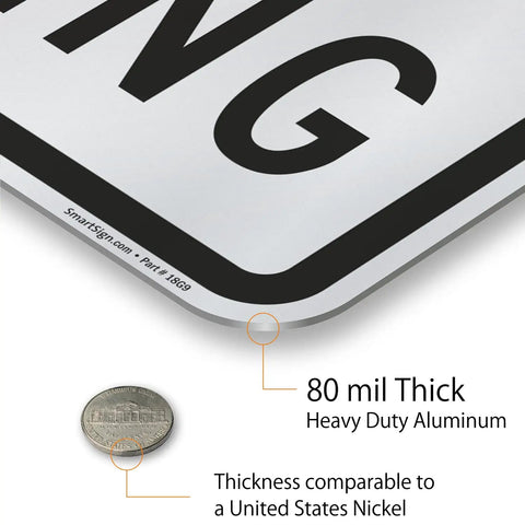Shipping And Receiving Sign 18x24 In 3M Engineer Grade Reflective Aluminum Black On White, Durable Outdoor Sign With Rustproof Build, DOT Compliant, 10 Year Life, Easy Mounting With Rounded Corners And Three Eighths Inch Mounting Holes