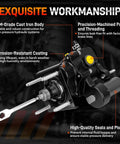 Dodge Ram Direct Fit Hydraulic Power Brake Booster Replacement for 2003-2011 Ram 2500 3500 shown with features highlighted