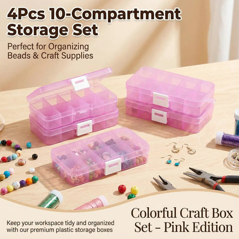 Stackable Storage Box Set For Home Office And Workshop Grab And Go 15 Grid Desktop Organizer For Small Parts Crafts And Hardware