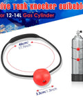 Two Pack Scuba Tank Bangers For Diver Communication And Underwater Safety Signaling, showing elastic band and red plastic ball.