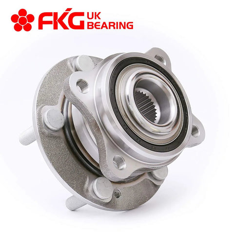 Rear Wheel Bearing Hub Assembly For AWD SUVs - Fits 2007-2011 Hyundai Santa Fe AWD And Veracruz AWD, 5 Lug, close-up view.