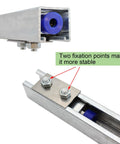 Trolley Roller Limit Kit For 1-5/8 Inch Wide Strut Channel Keeps Trolley From Detaching At End Of Channel, silver finish, 2-pack