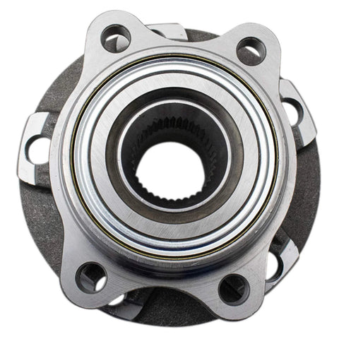 Front view of Front Left And Right Wheel Bearing And Hub Assembly Set For Audi A4 Quattro 02-08 And A4 02-05 06 Base 07-08 02-04 A6