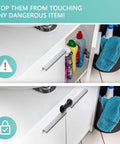10 Pack Child Safety Cabinet Locks For Drawers, Fridge, Oven, Toilet Seat, And More, Simple Install Baby Proofing Latches