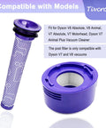 4 Pack Vacuum Filters Replacement Kit For V7 And V8 Series with pre-filter and post-filter details