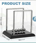 Two Pack Newtons Cradle Pendulum Desk Toy With Five Balance Balls Gravity Ball Office Decor Cool Physics Toy For Adults Men