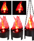 Lit 3D LED Fake Flame Lights 110V Realistic Campfire Effect Lamps Torch for Halloween Christmas, hanging and standing display