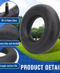 Heavy Duty 15x6.00-6 Inner Tube With TR-13 Straight Valve for Lawn Mowers, Ride-On Mowers, Go-Karts in outdoor setting