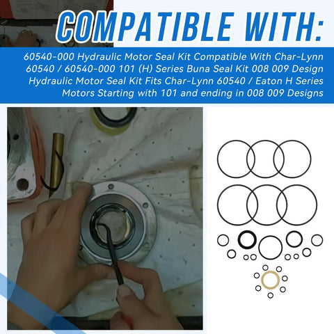 Seal Kit For Char-Lynn 60540 60540-000 101 H Series Buna Seals 008 009 Design installation process