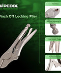 Badass Pinch Off Pliers For Quick Line Locking Tough As Nails Steel Tubing Crimper featuring smooth knurled adjustment dial.