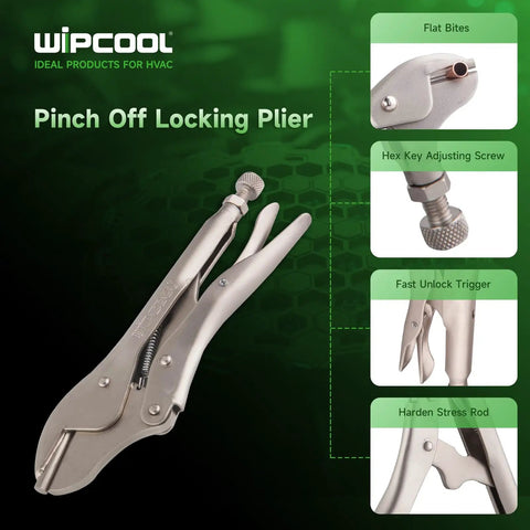 Badass Pinch Off Pliers For Quick Line Locking Tough As Nails Steel Tubing Crimper featuring smooth knurled adjustment dial.