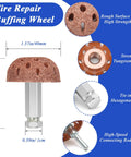 No Sweat Tire Patch Kit With Thirty Durable Rubber Patches Precision Rolling Buffer And Scraper Tool for Tire repair buffing wheel, tungsten steel, 1.57" diameter.