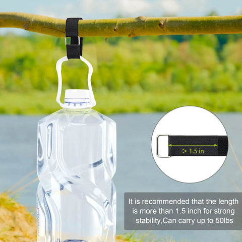 One Inch By Sixteen Foot Hook And Loop Straps With Twenty Five Metal Buckles adjustable fastening strap holding bottle