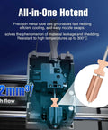 All Metal High Flow Nozzle Kit With 0.25mm 0.4mm 0.6mm Options, Extra Silicone Covers, 32mm3s Hotend Kit, Quick Detach Design