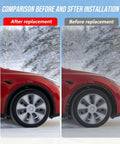 Comparison of Tesla Model Y Passenger Side Front Fender Trim And Front Right Wheel Arch Fender Flare Molding For 2020 2021 2022 2023 2024