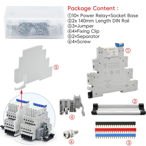 Ultra Compact 24V Electromagnetic Relay 1 Form C SPDT 1NO 1NC 6A For Plug And Play PLC Control UL Listed Mini Power Relay kit components