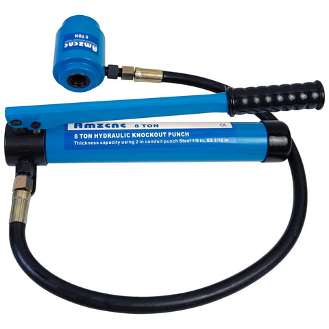 Hydraulic Knockout Punch Kit For Electrical Conduit 1/2 To 2 Inch 8 Ton Power with alloy steel body and hydraulic handle