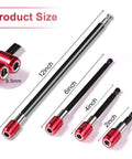 Drill Bit Extension Set 4 Pcs Magnetic Bit Holder Bar Chuck Adapter Extender Heavy Duty One Quarter Inch Hex Quick Release