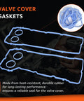 3.6L Valve Cover And Intake Manifold Gasket Set Replacement For 2011-2022 3.6L V6 Engines Includes Valve Cover Gaskets Spark Plug Seals And Intake Exhaust Seals For Wrangler Grand Cherokee Cherokee Challenger Charger Durango Journey ProMaster 1500 2500 blue rubber gaskets