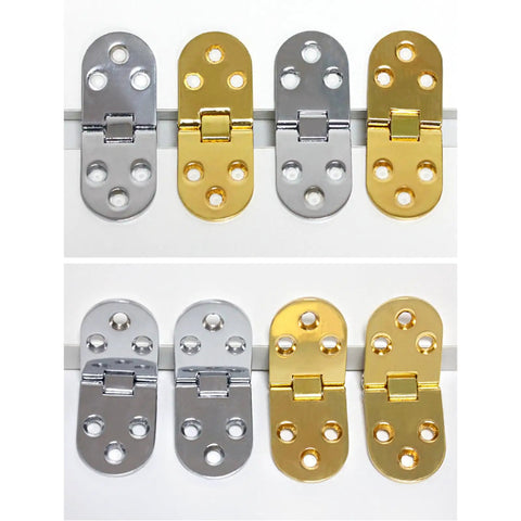 180 Degree Flush Mount Cabinet Hinge Set No Fuss Easy Install Adjustable Concealed Door Hinges In Zinc Alloy, silver and gold