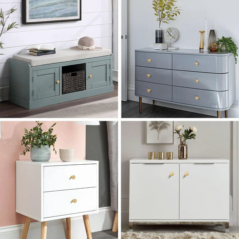 12 Pack Gold Dresser Knobs With Crystal Cabinet Drawer Pulls, Ultra Sleek Gold Hardware For Quick Home Makeovers, Easy To Install With Removable Screws, Game Changing Durable Glam Furniture Upgrade on dressers