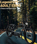 Heavy Duty 26 Inch Fat Tire Electric Bike For Adults With 750W Motor And 960Wh Battery near trees on winding road