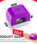 Product size display of Alnico U Shaped Horseshoe Magnet With 22 Lb Pull Purple Utility Magnet For Lifting Holding Sorting Clamping 1 Piece.